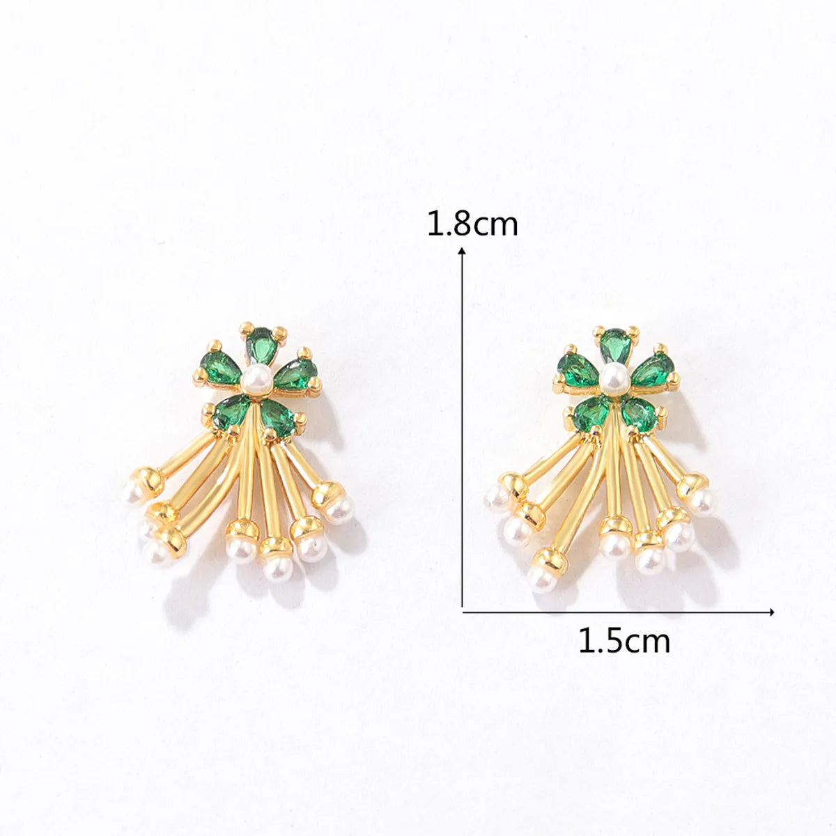 Fashion Bird Copper Plating Zircon Ear Studs 1 Pair