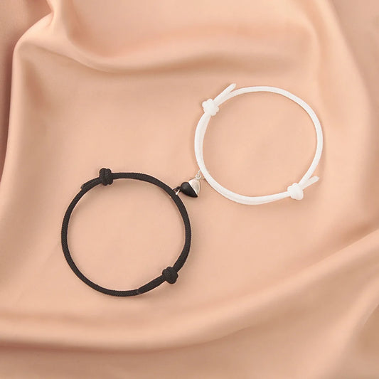 Simple Style Heart Alloy Plating No Inlaid Couple Bracelets