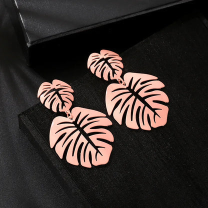 Fashion Bohemian Exaggerated Leaf Wild Earrings For Women