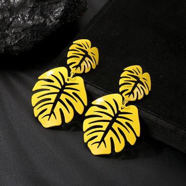 Fashion Bohemian Exaggerated Leaf Wild Earrings For Women