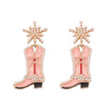 Fashion Boots Alloy Enamel Inlay Artificial Pearls Women'S Drop Earrings 1 Pair