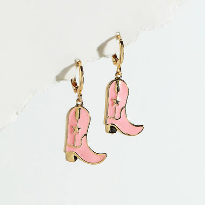 Fashion Boots Alloy Enamel Women'S Drop Earrings 1 Pair