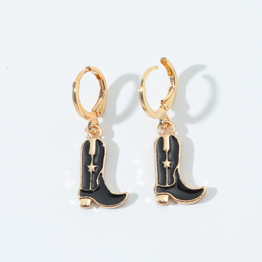 Fashion Boots Alloy Enamel Women'S Drop Earrings 1 Pair