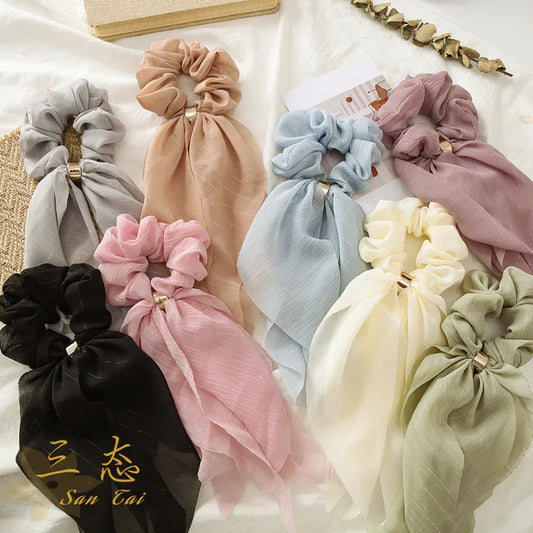 Fashion Bow Knot Cloth Handmade Hair Tie 1 Piece