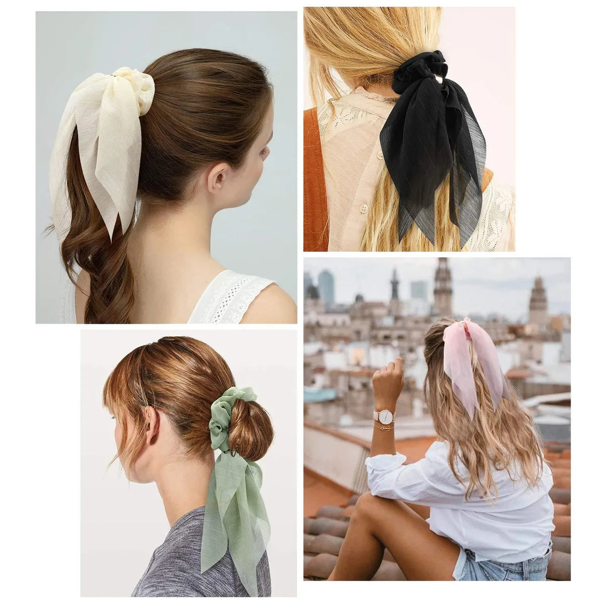 Fashion Bow Knot Cloth Handmade Hair Tie 1 Piece