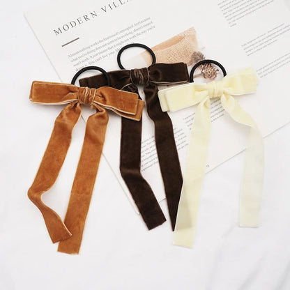 Fashion Bow Knot Flannel Handmade Hair Tie 1 Piece