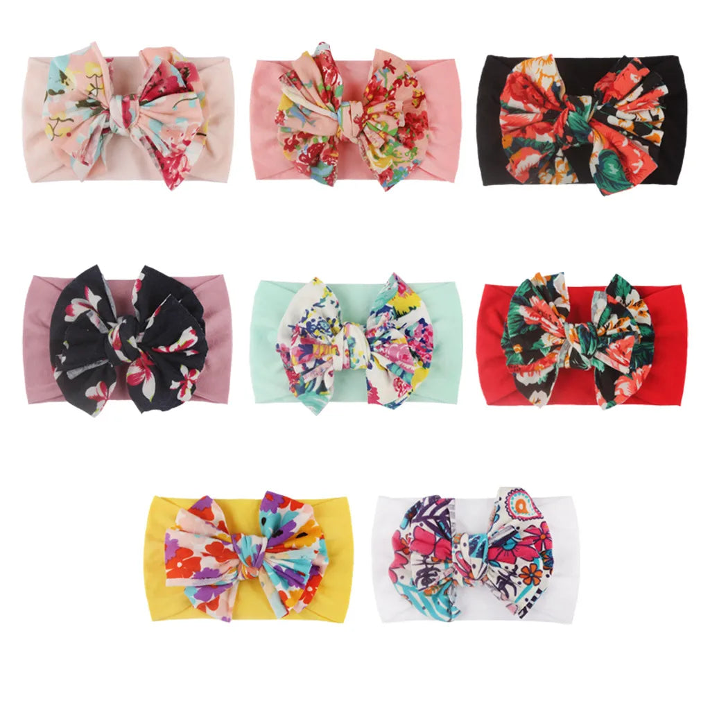 Fashion Bow Knot Nylon Printing Hair Band