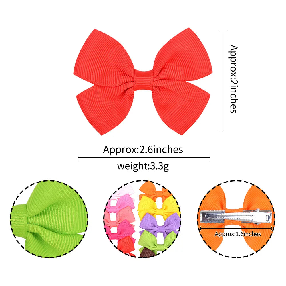 Fashion Bow Knot Polyester Rib Hair Clip 1 Piece