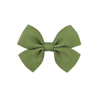 Fashion Bow Knot Polyester Rib Hair Clip 1 Piece