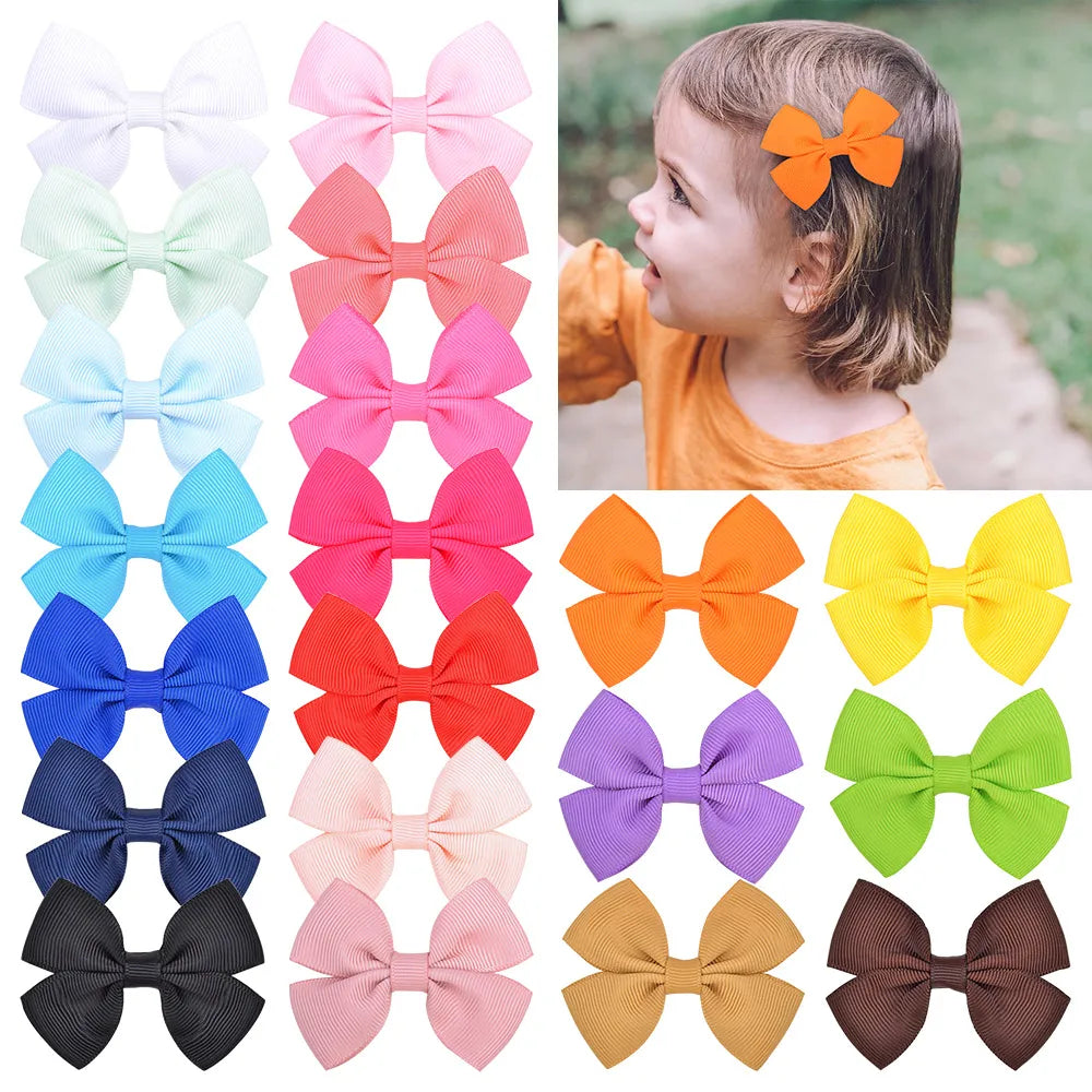 Fashion Bow Knot Polyester Rib Hair Clip 1 Piece