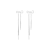 Fashion Bow Long Tassel Alloy Earrings Wholesale