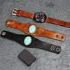 Fashion Bracelet Cowhide Drop Shape Set With Precious Stones