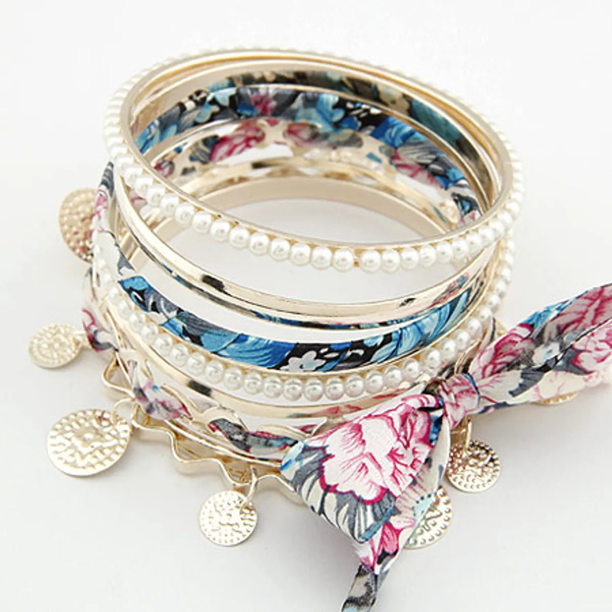 Fashion Bracelets Korean Fashion Temperament Bow Multilayer Pearl Bracelet