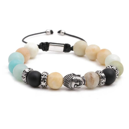 Fashion Bracelets Stainless Steel Woven Adjustable Buddha Head Bracelet