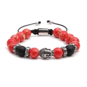 Fashion Bracelets Stainless Steel Woven Adjustable Buddha Head Bracelet