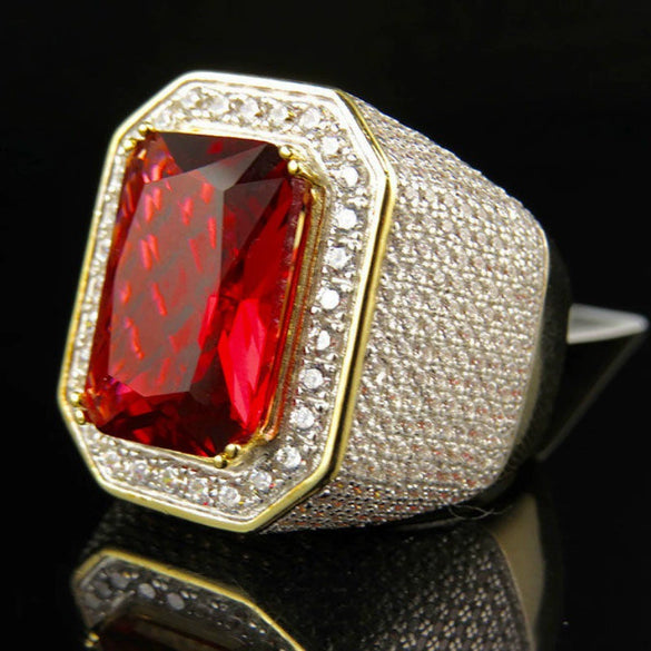Fashion Brass And White Steel Drop Shape Rhinestone Inlaid Ring With Personality Style For Women