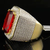 Fashion Brass And White Steel Drop Shape Rhinestone Inlaid Ring With Personality Style For Women