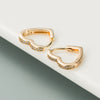 Fashion Brass Heartshaped Micropaved Zircon Earrings For Women