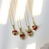 Fashion Brass Heartshaped Pendant Clavicle Chain Jewelry With Electroplating For Women