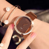 Fashion Business Casual Imitation Watch Alloy And Pu Material Round Dial