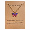 Fashion Butterfly Alloy Enamel Necklace