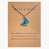 Fashion Butterfly Alloy Enamel Necklace