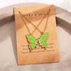 Fashion Butterfly Alloy Enamel Necklace