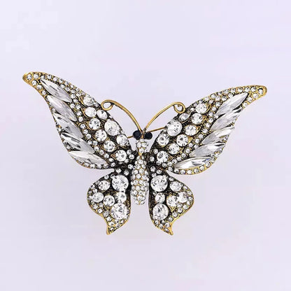 Fashion Butterfly Alloy Enamel Rhinestones Women'S Brooches