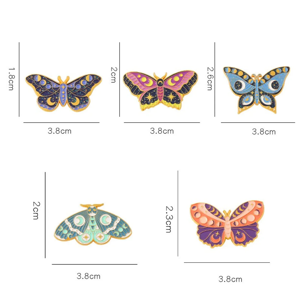 Fashion Butterfly Alloy Enamel Women'S Brooches