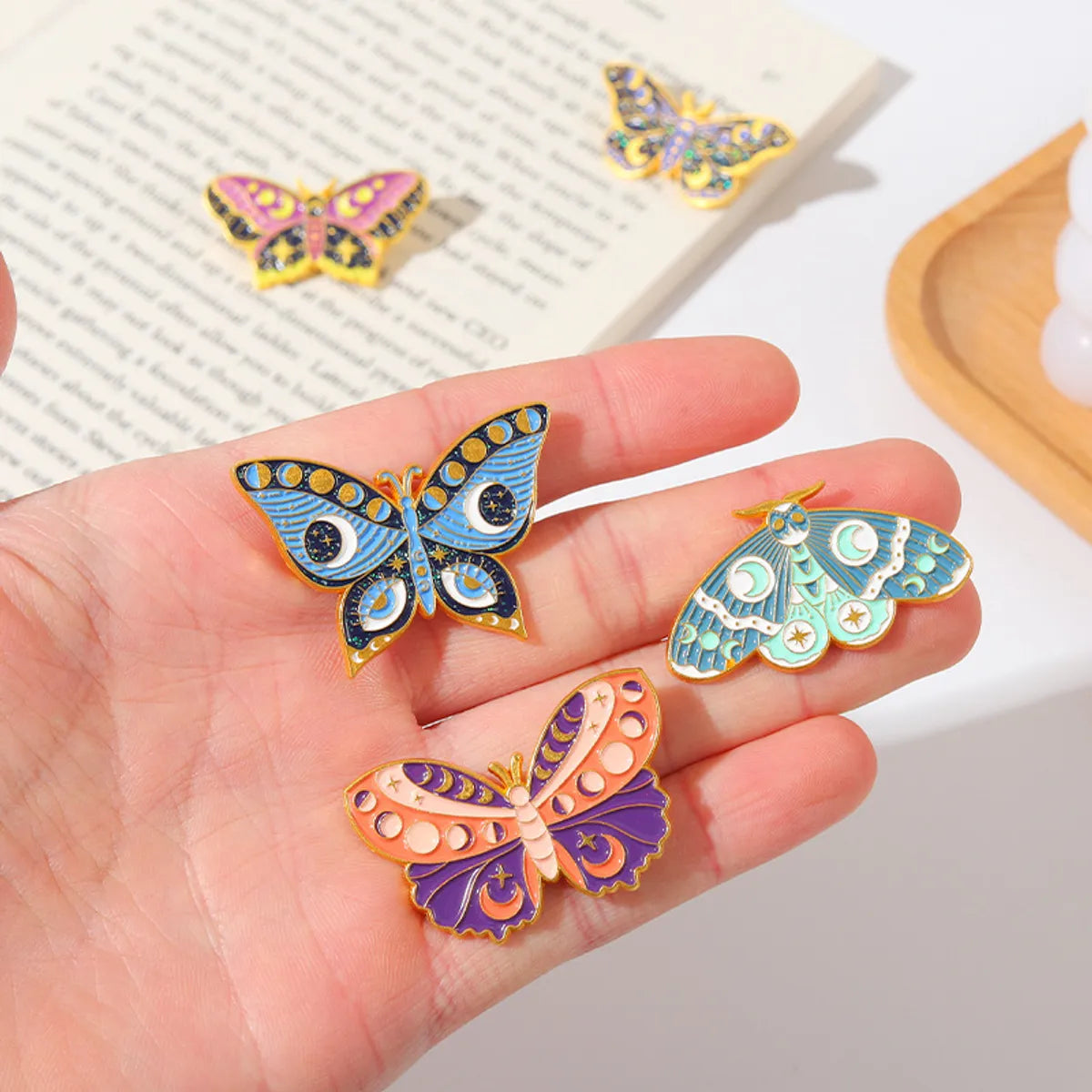 Fashion Butterfly Alloy Enamel Women'S Brooches