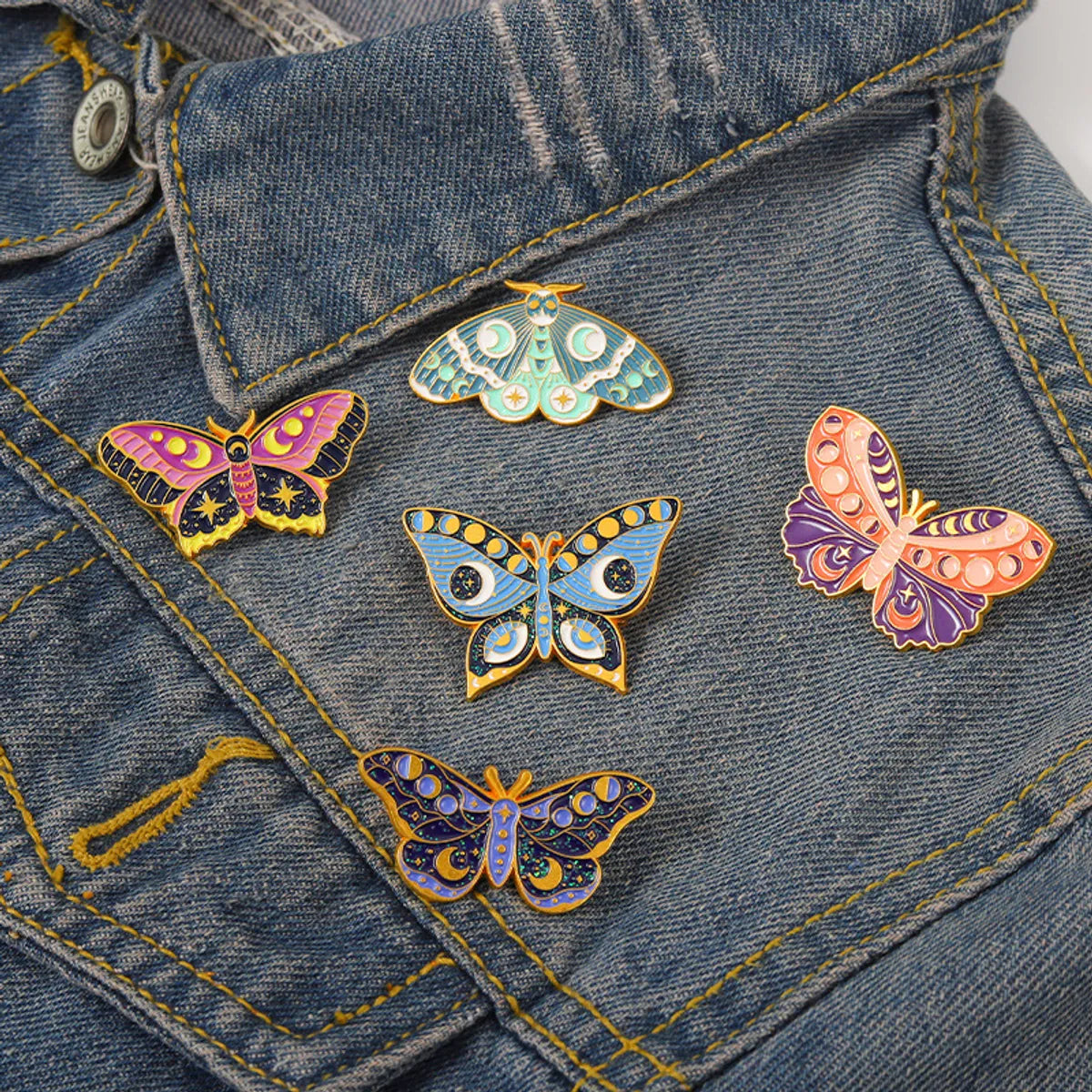 Fashion Butterfly Alloy Enamel Women'S Brooches