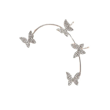 Fashion Butterfly Alloy Inlay Rhinestones Earrings