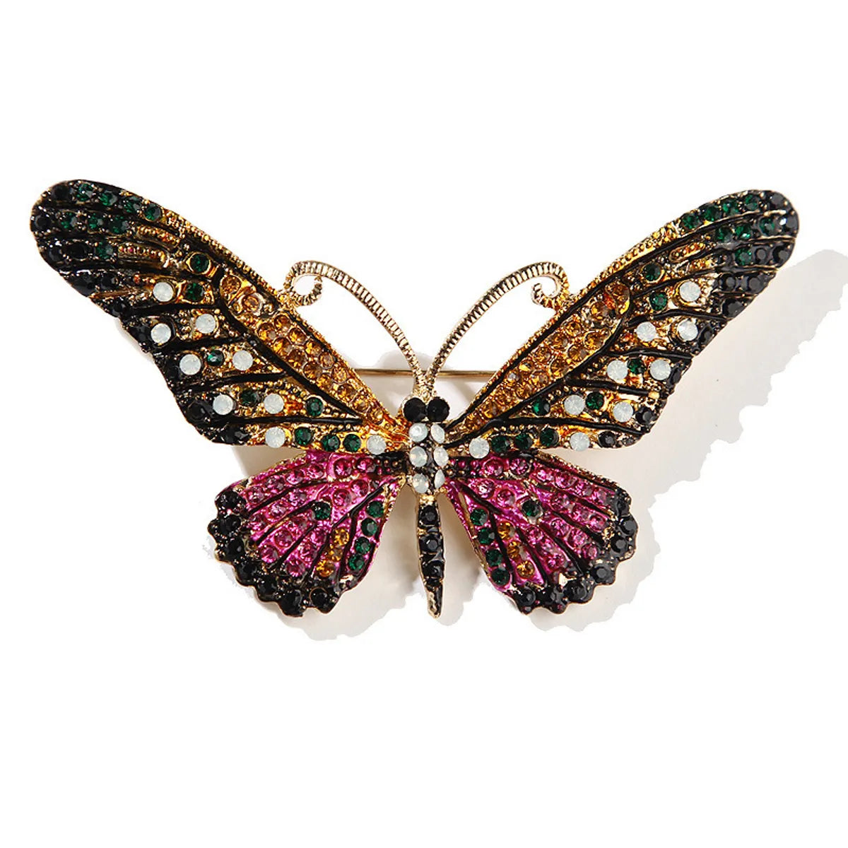 Fashion Butterfly Alloy Inlay Rhinestones Women'S Brooches