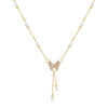 Fashion Butterfly Alloy Pearl Inlay Rhinestones Women'S Pendant Necklace 1 Piece