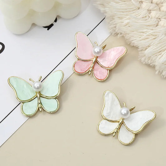 Fashion Butterfly Alloy Plating Artificial Pearls Women'S Brooches