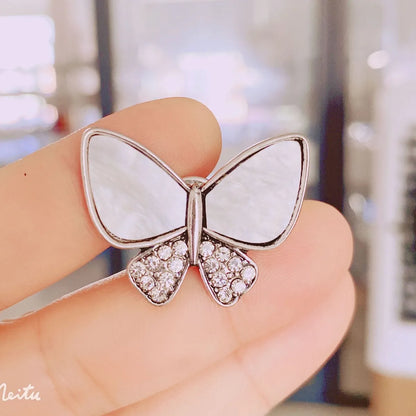 Fashion Butterfly Alloy Plating Artificial Pearls Women'S Brooches