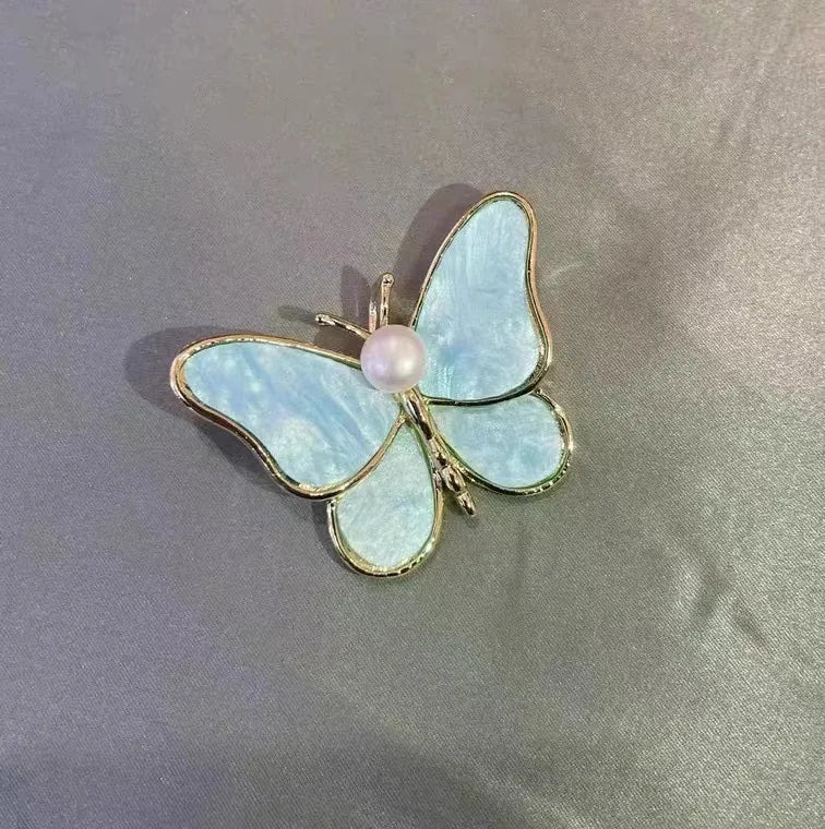 Fashion Butterfly Alloy Plating Artificial Pearls Women'S Brooches