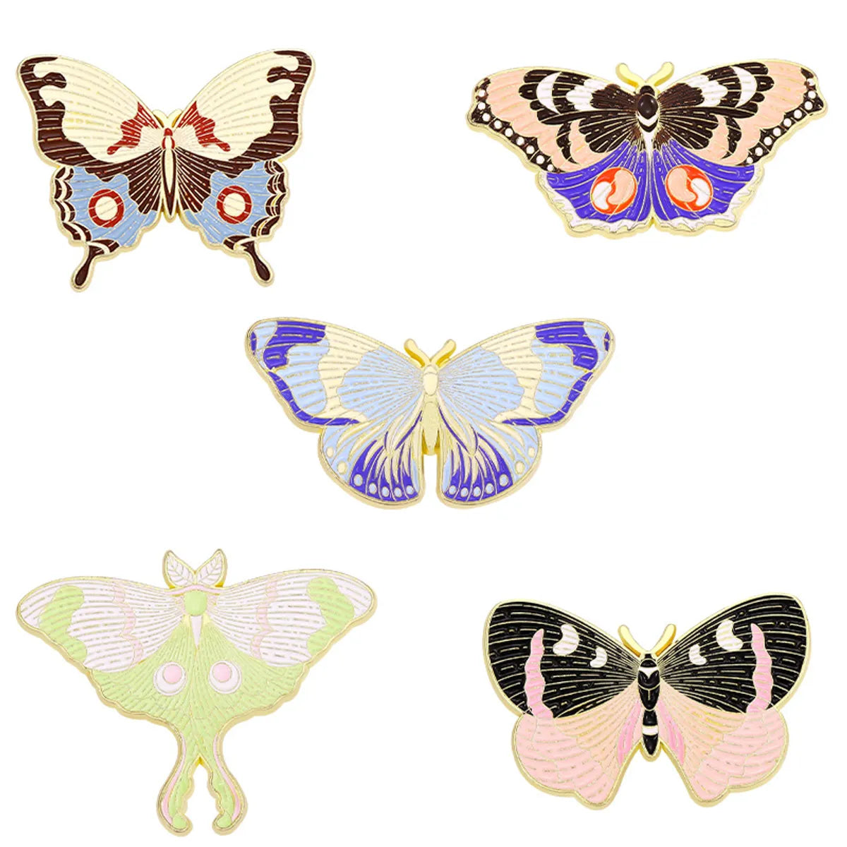 Fashion Butterfly Alloy Plating Women'S Brooches