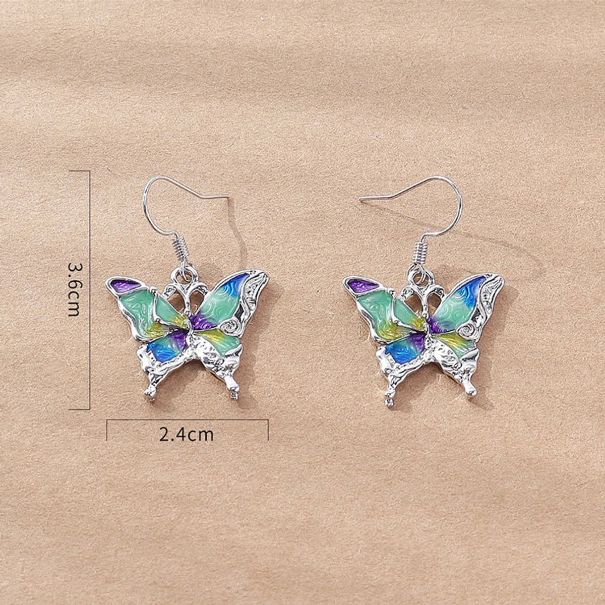 Fashion Butterfly Alloy Women's Drop Earrings 1 Pair