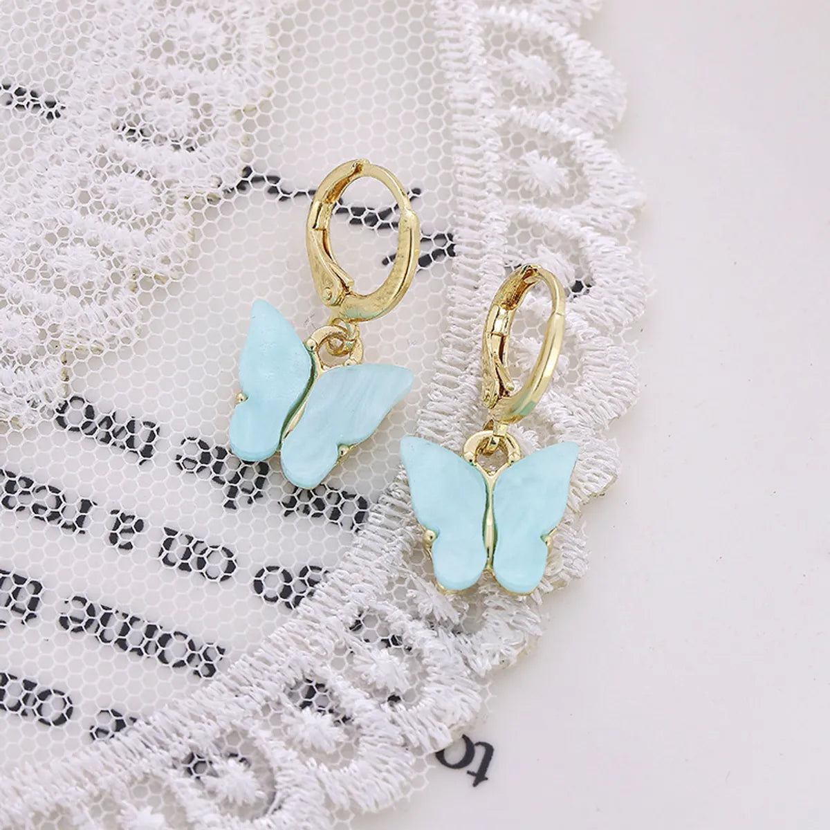 Fashion Butterfly Arylic Plating Women's Earrings 1 Pair