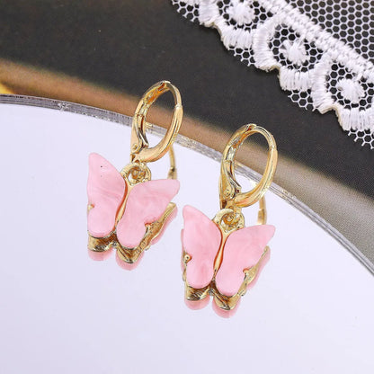 Fashion Butterfly Arylic Plating Women's Earrings 1 Pair