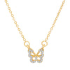 Fashion Butterfly Copper Inlay Zircon Necklace 1 Piece
