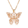 Fashion Butterfly Copper Inlay Zircon Necklace 1 Piece