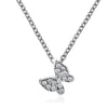Fashion Butterfly Copper Inlay Zircon Necklace 1 Piece