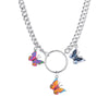 Fashion Butterfly Copper Inlay Zircon Necklace 1 Piece