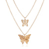 Fashion Butterfly Copper Inlay Zircon Necklace 1 Piece