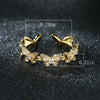 Fashion Butterfly Copper Inlay Zircon Open Ring 1 Piece