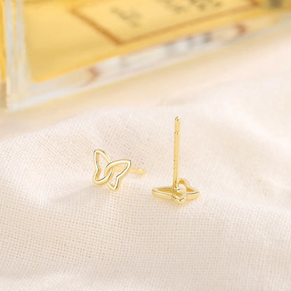 Fashion Butterfly Copper Plating Ear Studs 1 Pair