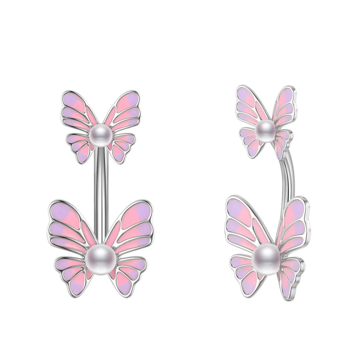 Fashion Butterfly Copper Plating Zircon Belly Ring