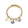 Fashion Butterfly Drop Oil Eye Stainless Steel Electroplated Bracelet Jewelry